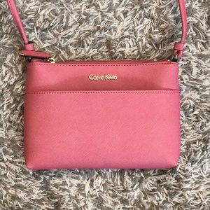NWOT Calvin Klein Saffiano Leather Crossbody